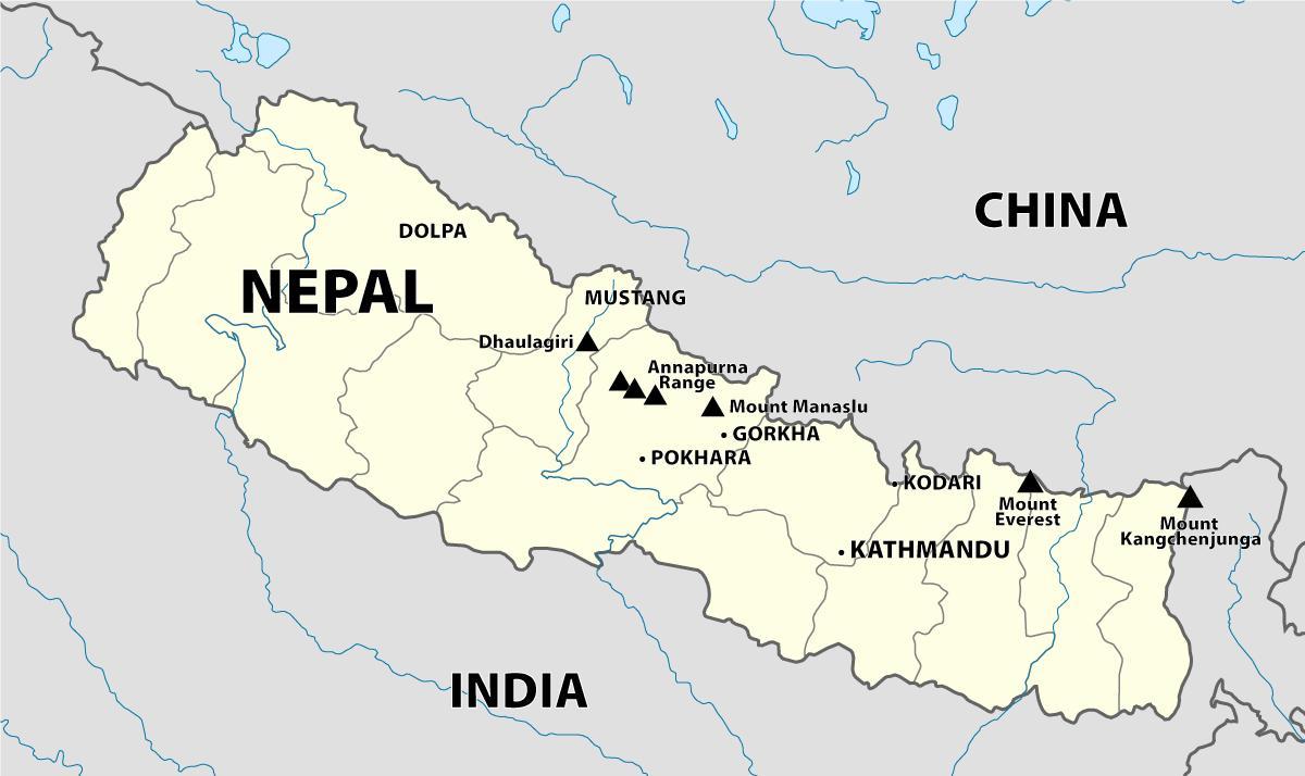 인도 네팔 border 지도