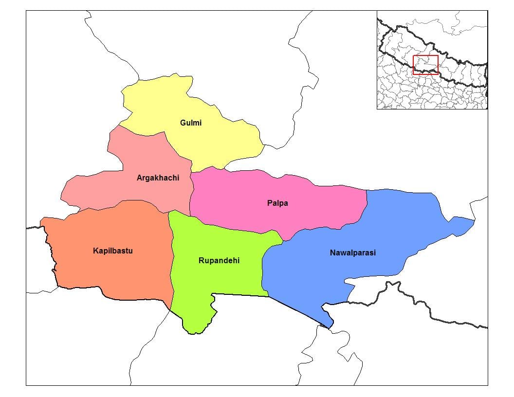 지도 rupandehi 네팔