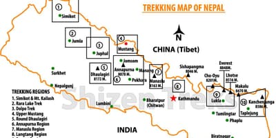 네팔 trek 지도